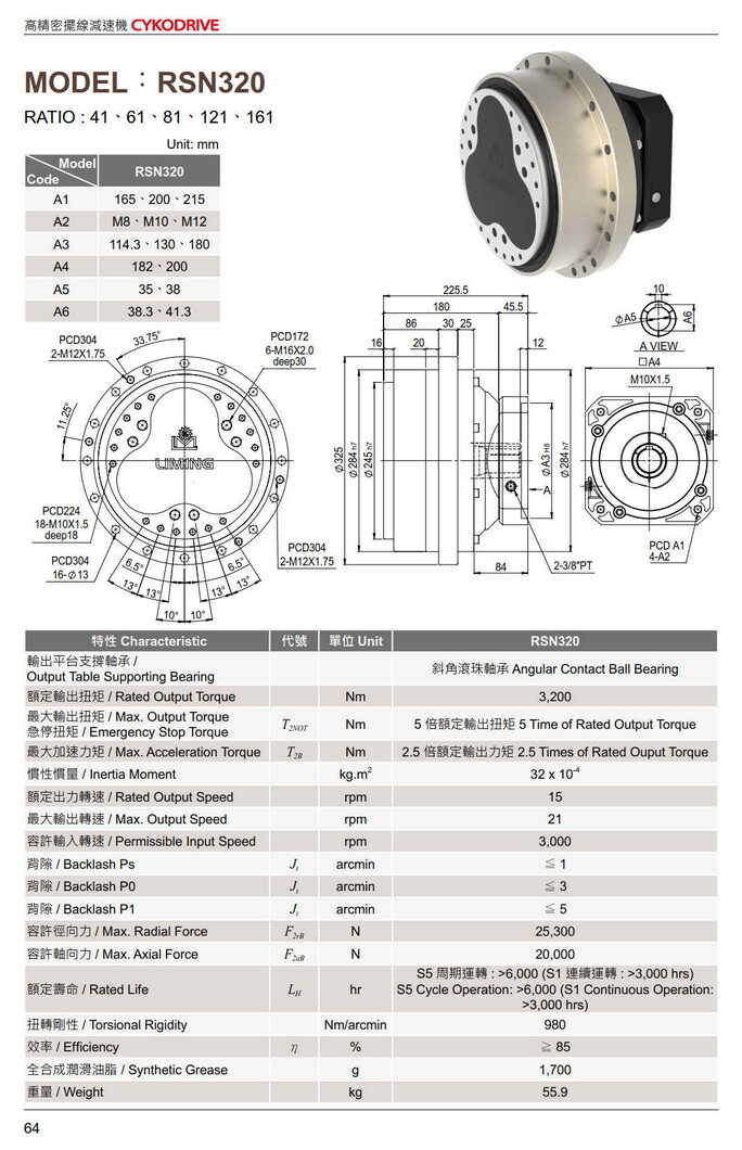 利明擺線針輪減速機(jī)RSN